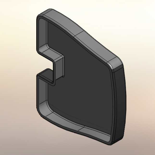 8469701 PAD, NOTCHED SEAT, FLAT Black